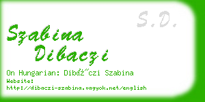 szabina dibaczi business card